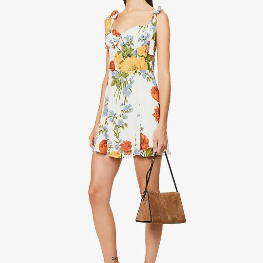 Reformation NWT Niara Short Floral Mini Dress, 6